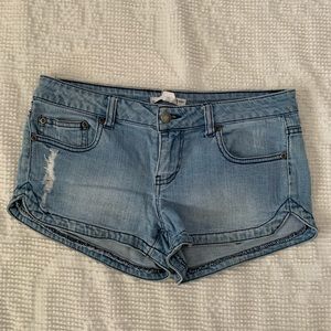 Forever 21 Distressed Light Wash Shorts. Size 27